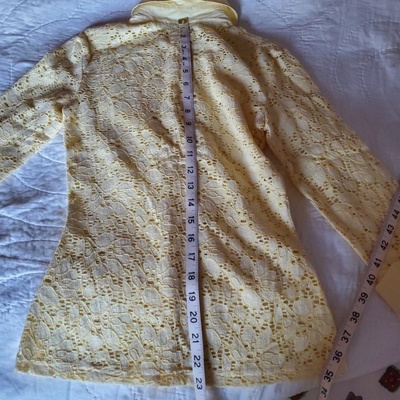 SARA I. Yellow Blouse/Button up - Picture 2 of 6